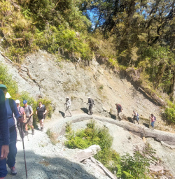 1. Guests walking to Key Summit on Routeburn Track