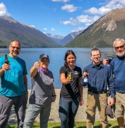 Group at Lake Rotoiti, Tasman New Zealand