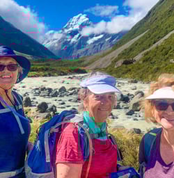 Women travelling together in Mount Cook National Park 
