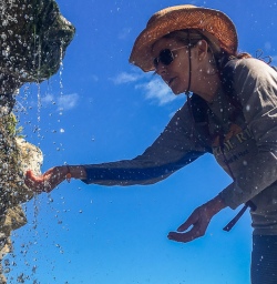 Drinking water at Okarito, West Coast New Zealand