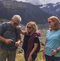 Guests at Hooker Valley, Canterbury New Zealand