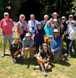 140125 Group posing in Waitomo Caves