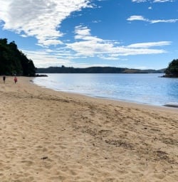 2 Guests Walking on beach Ulva Island