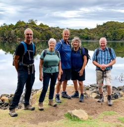 2 Happy Guests at Kaipipi Bay Rakiura Track