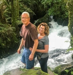 Couple at Te Waihou Walkway, Waikato New Zealand