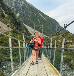 Guests crossing Hooker Bridge