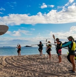 Kayak refresher lesson at Hahei