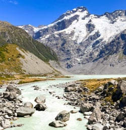 2. Flowing river on Hooker Valley Track