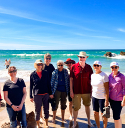 2. Group photo on beach Coromandel