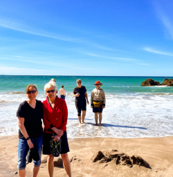 2. Guests on beach Coromandel