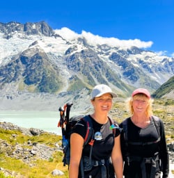 2. Guide and guest on Hooker Valley Track