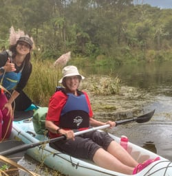 2. Guide and guests Kayak Lake Taupo