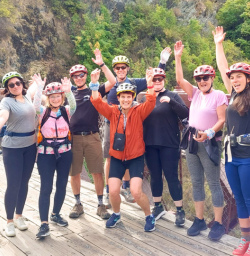 2. Stoked guests and guide at Kawarau Bridge