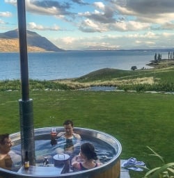 Outdoor Bath at Mueller Hut, Canterbury New Zealand