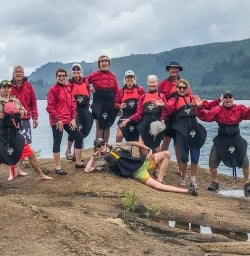 Group at Lake Taupo, Waikato New Zealand
