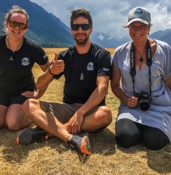 Guides and Guest at Eglinton Valley, Fiordland New Zealand