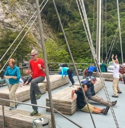 On deck workouts Milford Sound