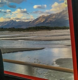 Passing Rees River, Otago New Zealand