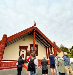 3. Group exploring Marae in Rotorua