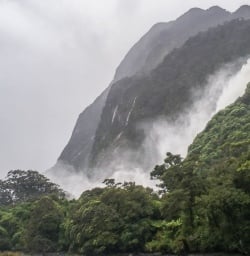 Bowen Falls at Milford Sound, Fiordland New Zealand