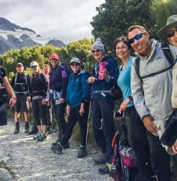 Group at Aoraki Mt Cook National Park, Canterbury New Zealand