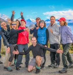 Group at Lake Pukaki, Canterbury New Zealand