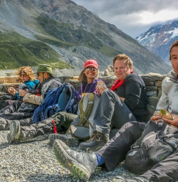 Group at Aoraki Mt Cook National Park, Canterbury New Zealand