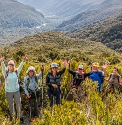 Group at Key Summit Trail, Routeburn Track, Fiordland National Park Southland New Zealand
