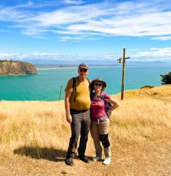 4. Godley Head coast walk guest couple