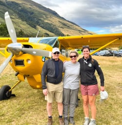 4. Guide Hayley and guests next to Bush Plane