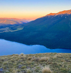 Sunset at Bushline Hut 