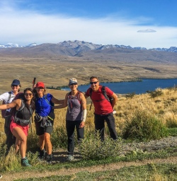 Guests above Lake Tekapo, Canterbury New Zealand