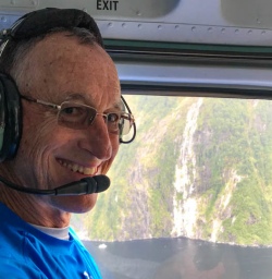 Overlooking Milford Sound from helicopter