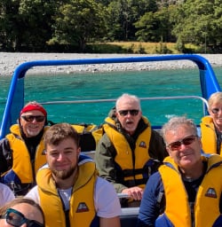 Thrilling jet boat ride in New Zealand