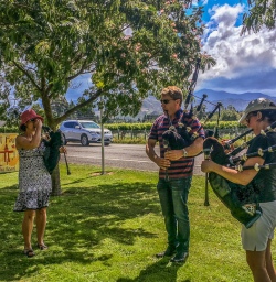 Bagpipes at Blenheim, Marlborough New Zealand