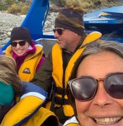 Jet boat ride in New Zealand 