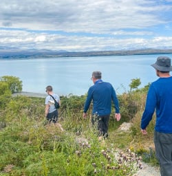Guests hiking around Lake Tekapo 130124 2