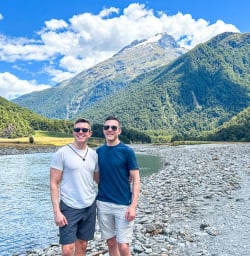Guests hiking in Mount Aspiring National Park 130124 1
