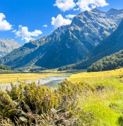 Guests hiking in Mount Aspiring National Park 130124 8