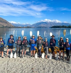 Guests kayaking on Lake Wanaka 130124 2