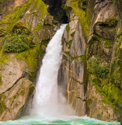 Beautiful waterfall Milford track
