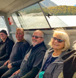Happy guests on the boat