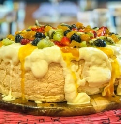 Pavlova Cake at Te Anau, Fiordland New Zealand