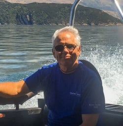 Guest on the boat at Lake Wanaka, Otago New Zealand