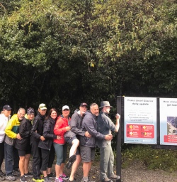 Group at Franz Josef Glacier Car Park, West Coast New Zealand