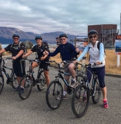 Group at Lake Pukaki, Canterbury New Zealand