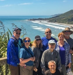 Group at Meybille Bay, West Coast New Zealand