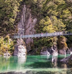 Makarora river bridge, Otago New Zealand