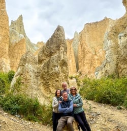 Guests exploring Clay Cliffs 130124
