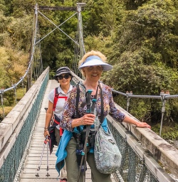 Ladies at Lake Matheson Walkway, West Coast New Zealand